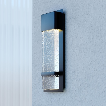 Vaxcel Wabash Aluminum 1 Light LED Gray Contemporary Outdoor Wall Light with Clear Glass T0668